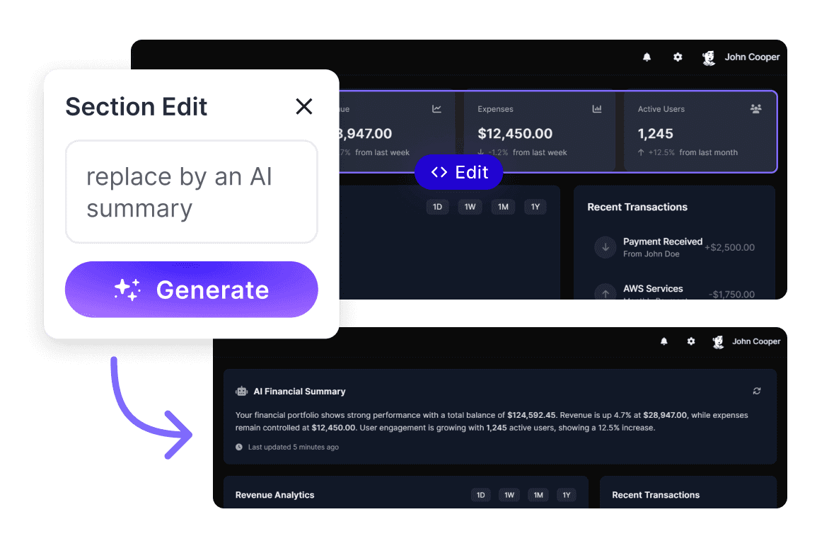 Smart Wireframe Editing Example